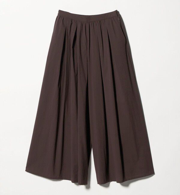 UNITED ARROWS「ギャザー フレア パンツ ‐ウォッシャブル‐」|チノ|DK.BROWN