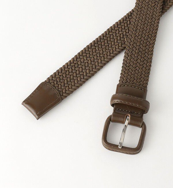 UNITED ARROWS green label relaxing「レザー バックル ゴムメッシュ ベルト」|ベルト|