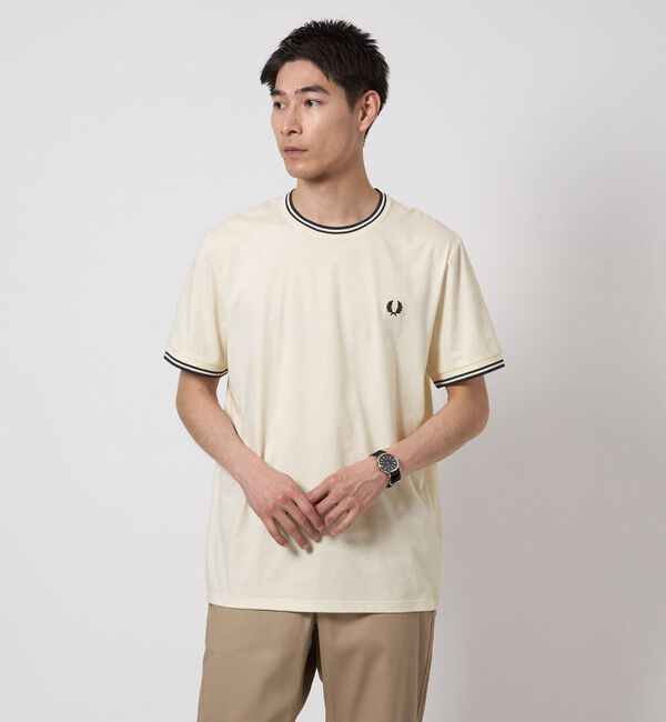 UNITED ARROWS green label relaxing「＜FRED PERRY＞ツインティップ Tシャツ」|Tシャツ・カットソー|OFF WHITE