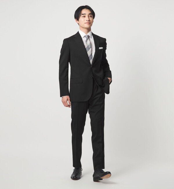 UNITED ARROWS green label relaxing「MODERATION SUIT 2B HC/BW- モデレーション スーツ ジャケット ＆ パンツ 上下セット 裾仕上げ済 -ストレッ」|スーツ|