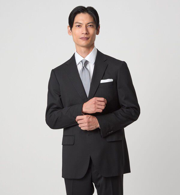 UNITED ARROWS green label relaxing「MODERATION SUIT 2B HC/BW- モデレーション スーツ ジャケット ＆ パンツ 上下セット 裾仕上げ済 -ストレッ」|スーツ|