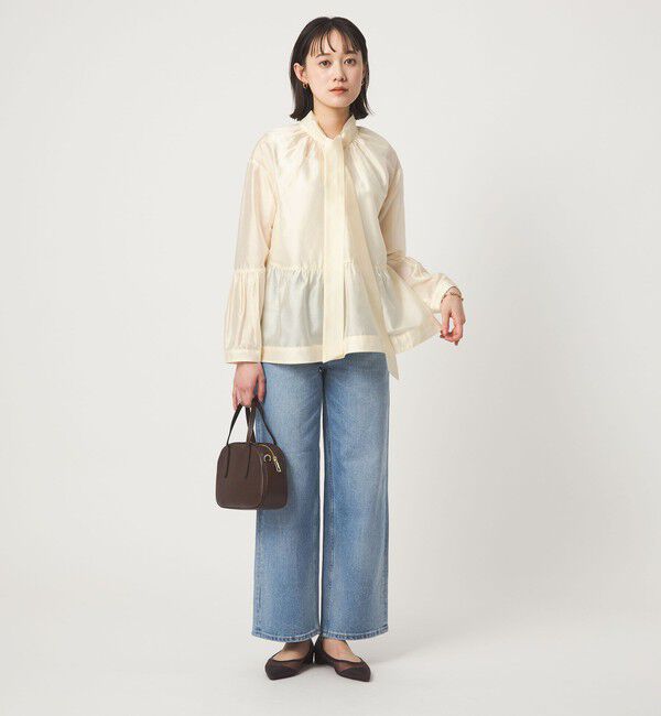 UNITED ARROWS green label relaxing「【別注】＜dahl'ia＞シアー ボウタイ ブラウス」|シャツ・ブラウス|