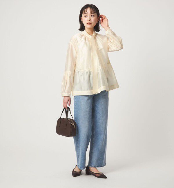 UNITED ARROWS green label relaxing「【別注】＜dahl'ia＞シアー ボウタイ ブラウス」|シャツ・ブラウス|