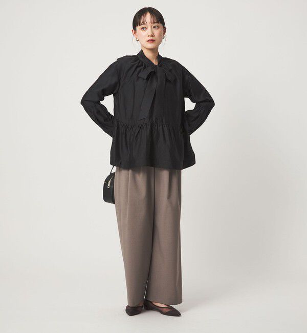 UNITED ARROWS green label relaxing「【別注】＜dahl'ia＞シアー ボウタイ ブラウス」|シャツ・ブラウス|