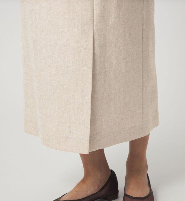 UNITED ARROWS green label relaxing「［size SHORTあり］リネンライク スリット タイト スカート」|タイト|