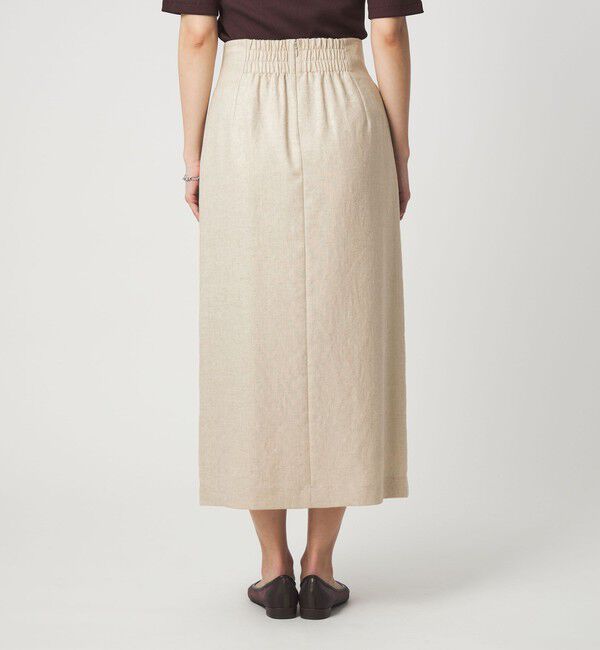 UNITED ARROWS green label relaxing「［size SHORTあり］リネンライク スリット タイト スカート」|タイト|