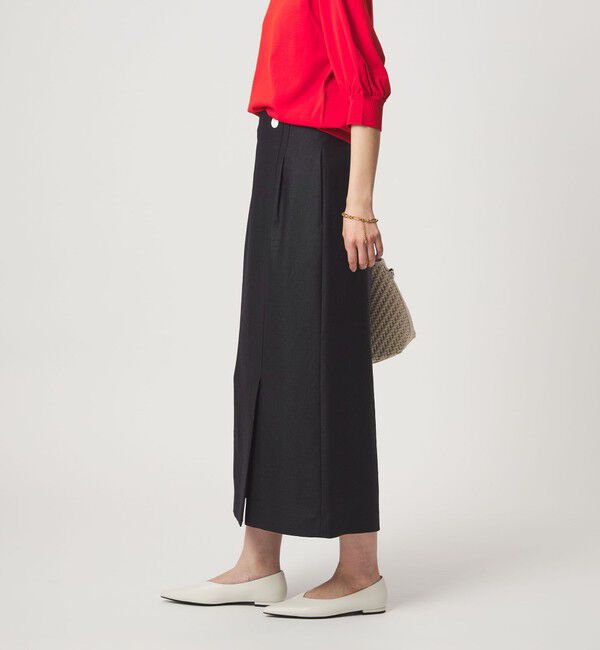 UNITED ARROWS green label relaxing「［size SHORTあり］リネンライク スリット タイト スカート」|タイト|