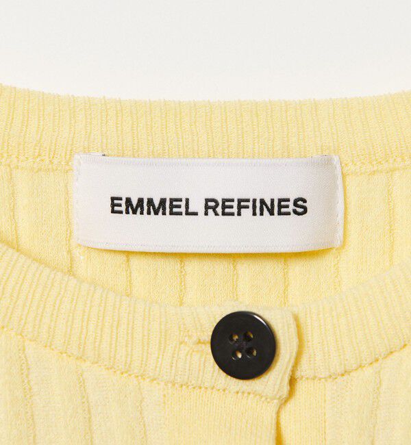 EMMEL REFINES「＜EMMEL REFINES＞EM HW リブボタン ウェーブヘム カーディガン」|カーディガン|