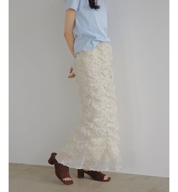 EMMEL REFINES「＜EMMEL REFINES＞EM ドットペタル ギャザースカート」|スカート|