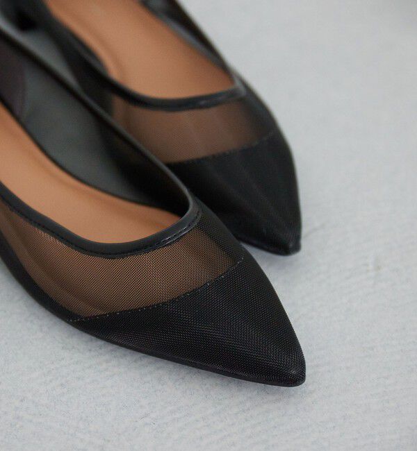 UNITED ARROWS green label relaxing「ポインテッド チュール フラットシューズ」|パンプス|