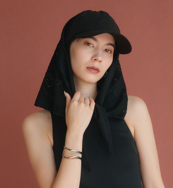 UNITED ARROWS green label relaxing「レースバブーシュカ キャップ」|キャップ・キャスケット|BLACK