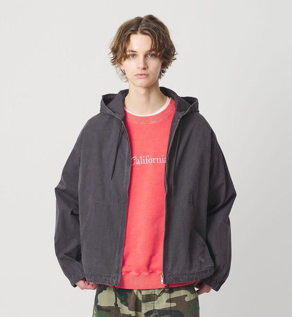 California General Store「＜CGS.＞ ハイカウント ポプリン ジップ パーカー」|ミリタリー・モッズコート|DK.GRAY