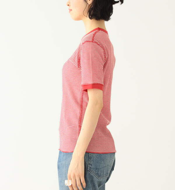 BEAMSBOY「【別注】Healthknit / ワッフル ボーダー Tシャツ」|Tシャツ・カットソー|