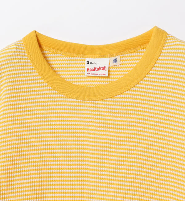 BEAMSBOY「【別注】Healthknit / ワッフル ボーダー Tシャツ」|Tシャツ・カットソー|