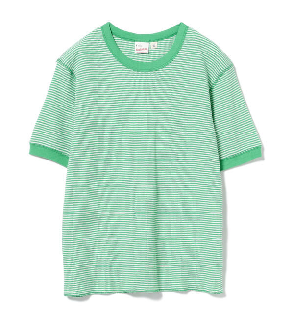 BEAMSBOY「【別注】Healthknit / ワッフル ボーダー Tシャツ」|Tシャツ・カットソー|