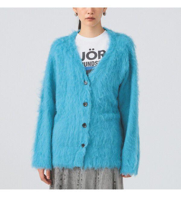 Ray BEAMS 「ヘアリー シャギー Vネック カーディガン」|カーディガン|