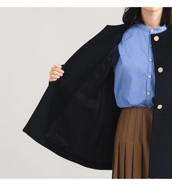 Demi-Luxe BEAMS 「ソフトメルトン ノーカラーコート」|ダッフルコート|