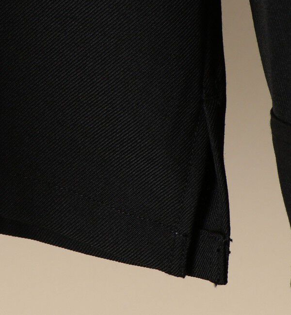 SHIPS「SC: ギャバジン オープンカラー シャツ ブラック」|シャツ・ブラウス|