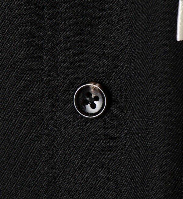 SHIPS「SC: ギャバジン オープンカラー シャツ ブラック」|シャツ・ブラウス|