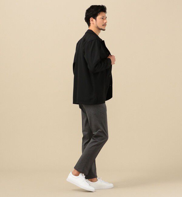 SHIPS「SC: ギャバジン オープンカラー シャツ ブラック」|シャツ・ブラウス|