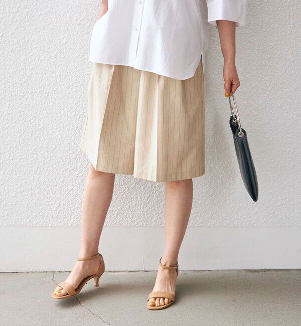 SHIPS for women「〈手洗い可能〉先染め ストライプ タック ショーツ◇」|その他|