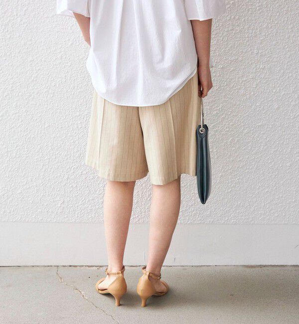 SHIPS for women「〈手洗い可能〉先染め ストライプ タック ショーツ◇」|その他|