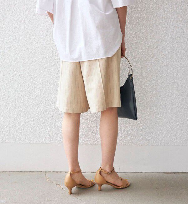 SHIPS for women「〈手洗い可能〉先染め ストライプ タック ショーツ◇」|その他|