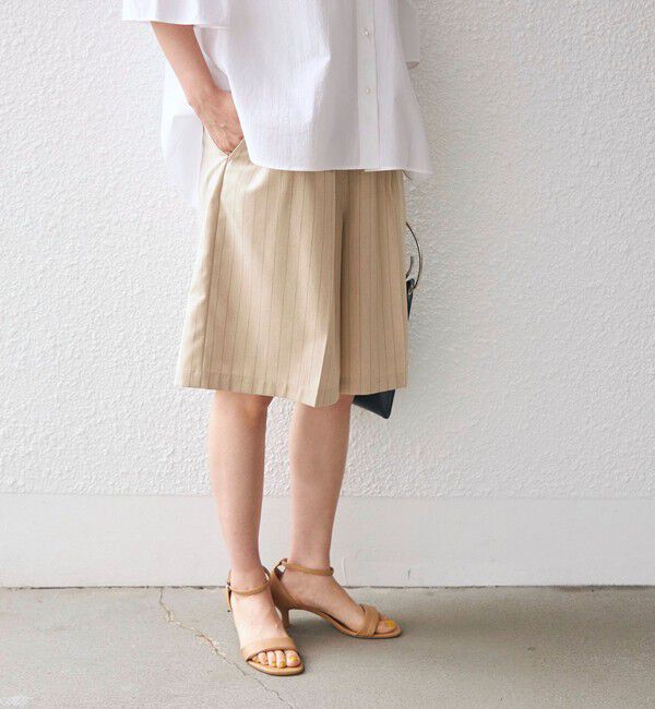 SHIPS for women「〈手洗い可能〉先染め ストライプ タック ショーツ◇」|その他|