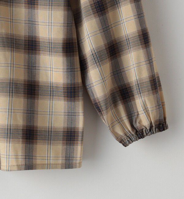 SHIPS KIDS「SHIPS KIDS:100～130cm / プリーツ カラー 長袖 チェック ブラウス」|シャツ・ブラウス|