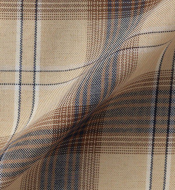 SHIPS KIDS「SHIPS KIDS:100～130cm / プリーツ カラー 長袖 チェック ブラウス」|シャツ・ブラウス|