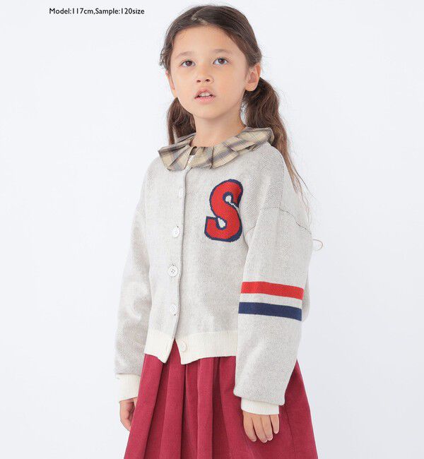 SHIPS KIDS「SHIPS KIDS:100～130cm / プリーツ カラー 長袖 チェック ブラウス」|シャツ・ブラウス|