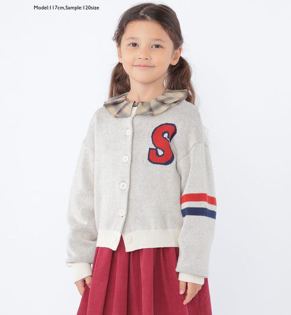 SHIPS KIDS「SHIPS KIDS:100～130cm / プリーツ カラー 長袖 チェック ブラウス」|シャツ・ブラウス|