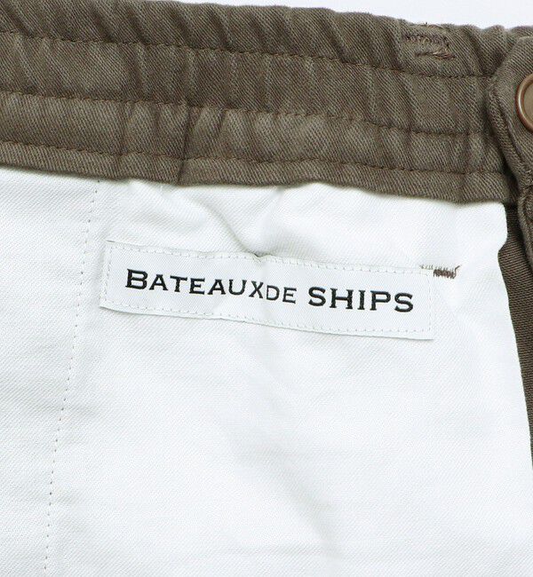 SHIPS「BATEAUX DE SHIPS:  〈セットアップ対応〉モールスキン スリムテーパード トラウザーズ」|チノ|