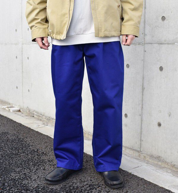 SHIPS any「【SHIPS any別注】 HELLO FOX: コットン ミリタリー イージーパンツ (セットアップ対応)◇」|その他|ブルー