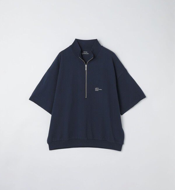 SHIPS any「SHIPS any: COTTON USA ワンポイント ロゴ ハーフジップ Tシャツ◇」|Tシャツ・カットソー|