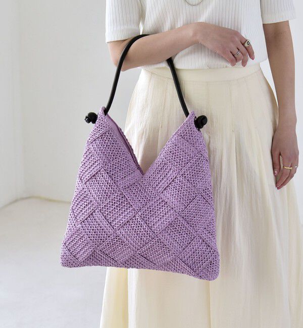 quaranciel「《一部追加予約》quaranciel: ワンハンドル Vカット メッシュ バッグ（A4対応）」|トートバッグ|