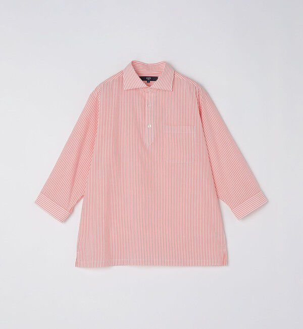 SHIPS Colors 「SHIPS Colors:〈洗濯機可能〉シアーサッカー スキッパー 7分袖 シャツ」|シャツ・ブラウス|