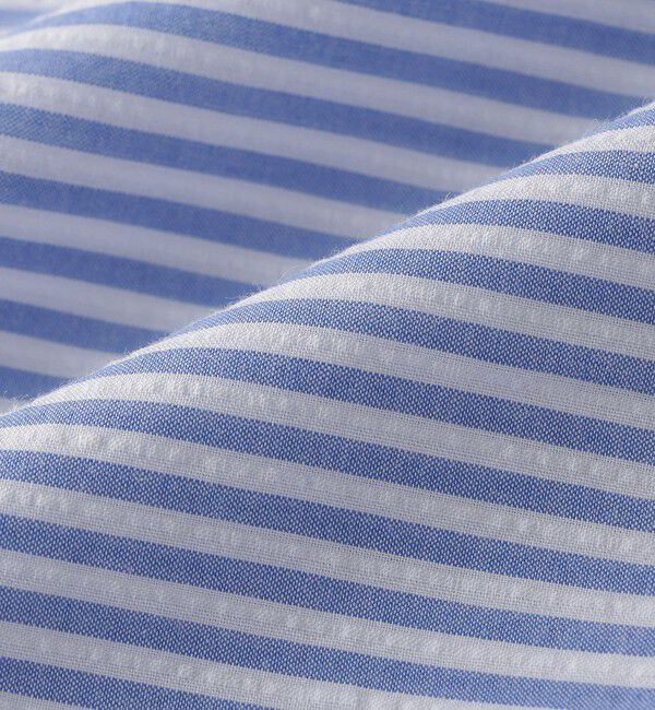 SHIPS Colors 「SHIPS Colors:〈洗濯機可能〉シアーサッカー スキッパー 7分袖 シャツ」|シャツ・ブラウス|