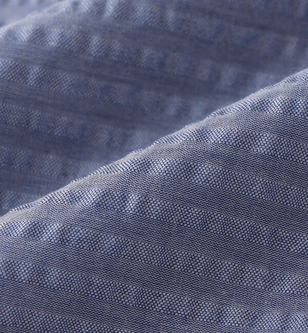 SHIPS Colors 「SHIPS Colors:〈洗濯機可能〉シアーサッカー スキッパー 7分袖 シャツ」|シャツ・ブラウス|