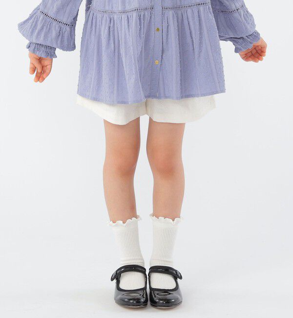 SHIPS KIDS「SHIPS KIDS:100～130cm / タック ショート パンツ」|その他|ホワイト