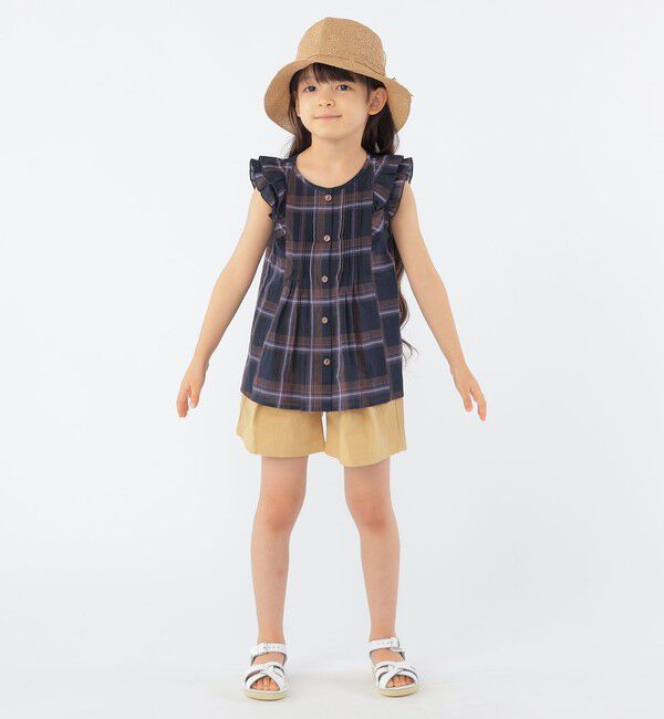 SHIPS KIDS「SHIPS KIDS:100～130cm / タック ショート パンツ」|その他|