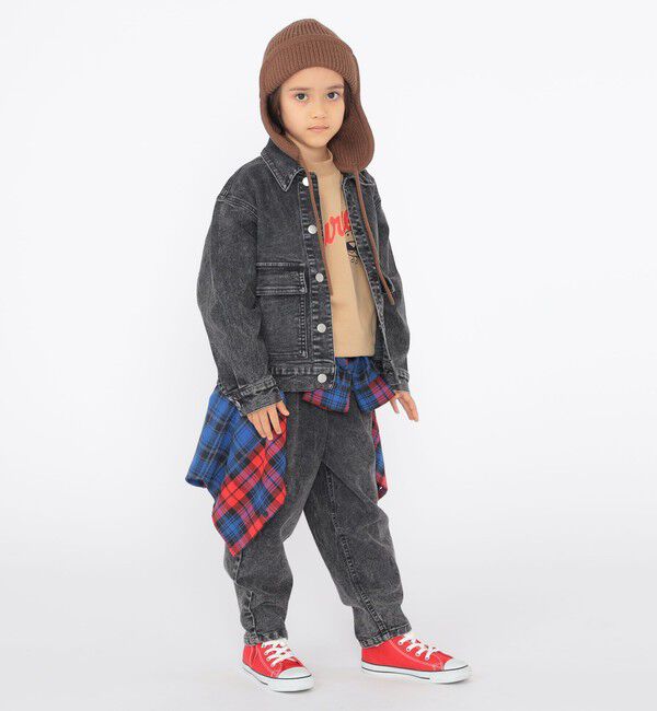 SHIPS KIDS「SHIPS KIDS:100～130cm / ジャージー ライク デニム パンツ」|デニム|