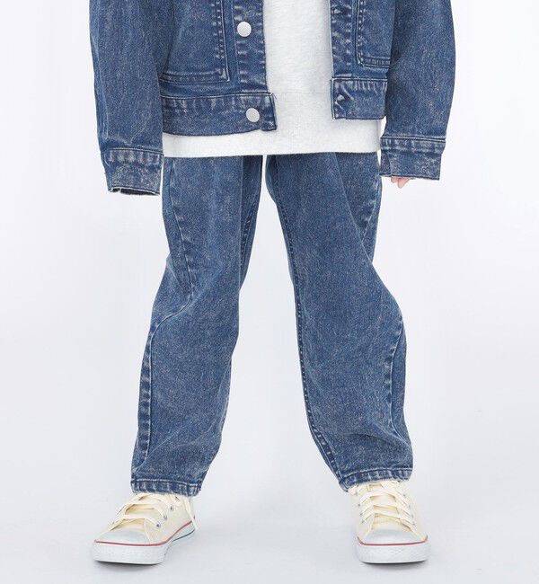 SHIPS KIDS「SHIPS KIDS:100～130cm / ジャージー ライク デニム パンツ」|デニム|