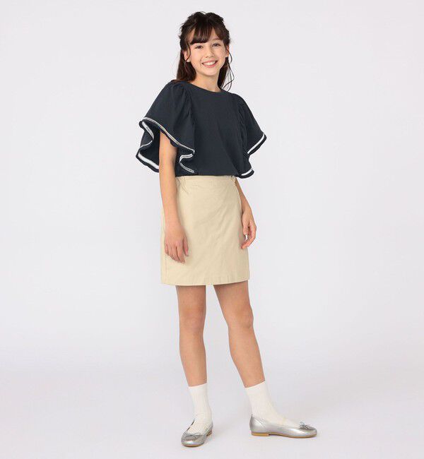 SHIPS KIDS「SHIPS KIDS:140～150cm / はしご レース 半袖 TEE」|Tシャツ・カットソー|