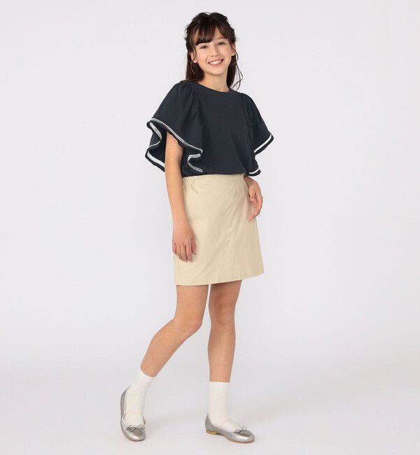 SHIPS KIDS「SHIPS KIDS:140～150cm / はしご レース 半袖 TEE」|Tシャツ・カットソー|