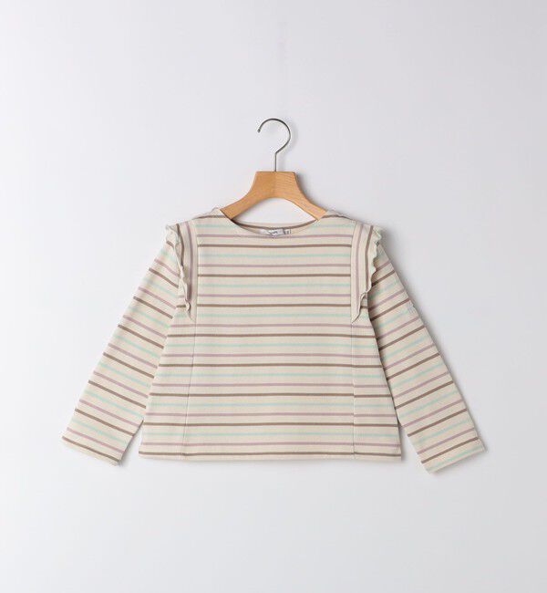 SHIPS KIDS「SHIPS KIDS:100～130cm / オーガニック コットン フリル プルオーバー」|Tシャツ・カットソー|