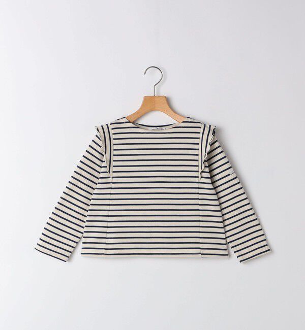 SHIPS KIDS「SHIPS KIDS:100～130cm / オーガニック コットン フリル プルオーバー」|Tシャツ・カットソー|