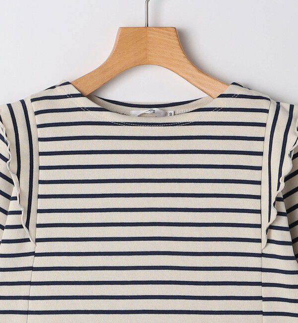 SHIPS KIDS「SHIPS KIDS:100～130cm / オーガニック コットン フリル プルオーバー」|Tシャツ・カットソー|