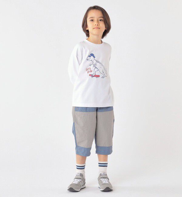 SHIPS KIDS「SHIPS KIDS:100～130cm /〈吸水速乾〉恐竜 プリント 長袖 TEE」|Tシャツ・カットソー|