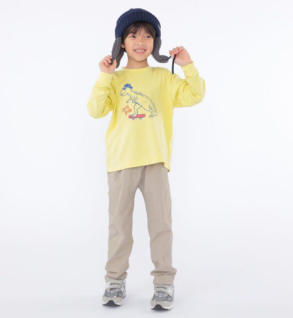 SHIPS KIDS「SHIPS KIDS:100～130cm /〈吸水速乾〉恐竜 プリント 長袖 TEE」|Tシャツ・カットソー|